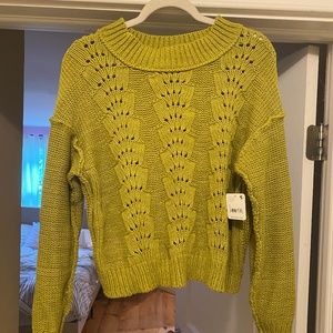 Free People Crop Sweater- Brand New!